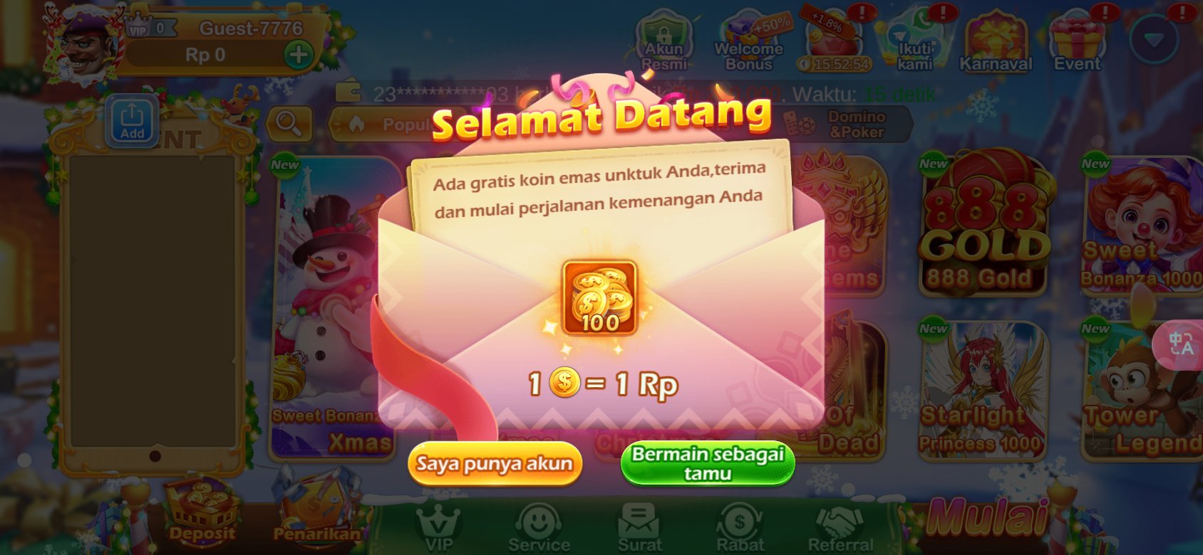 Dapatkan koin emas gratis di K3K3 2 4 354 3 untuk pengguna baru.